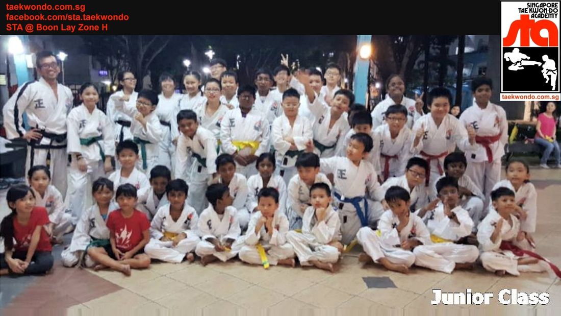 STA Boon Lay H RC Taekwon-do Junior Students Class Singapore Taekwondo Academy Senior Instructor Darren Huan