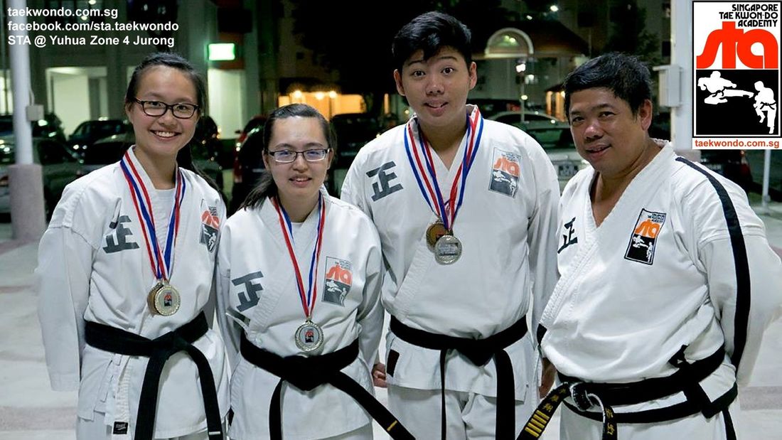 STA Yuhua Zone 4 Black Belt Team Master Lee Yan Shyong Silver Medalist Traditional TKD Tournament T3 2015 Singapore Taekwondo Academy